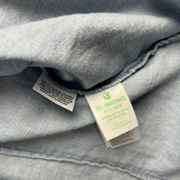 J.Crew Small Womens Top Button Down Chambray Long Sleeve Blouse - Picture 8 of 12
